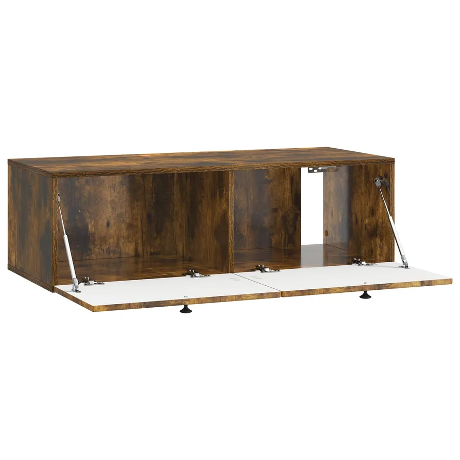 Meuble TV mural Chêne fumé 99 x 41 x 30 cm Bois d'ingénierie - 5