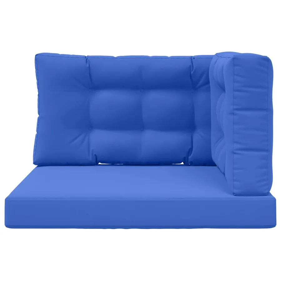 Coussin de canapé d'extérieur 3 pcs Bleu royal Polyester - 6