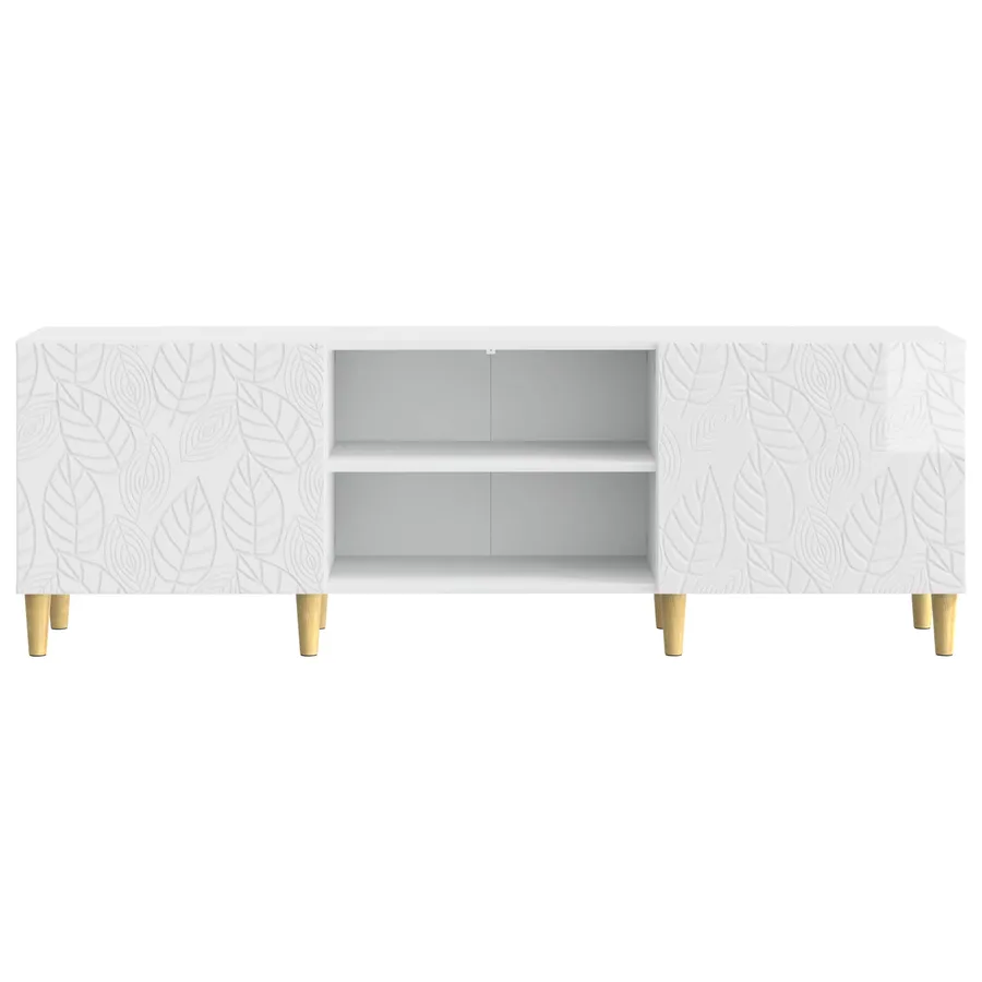 Meuble TV 150 x 31 x 50 cm Blanc brillant Bois d'ingénierie - 5