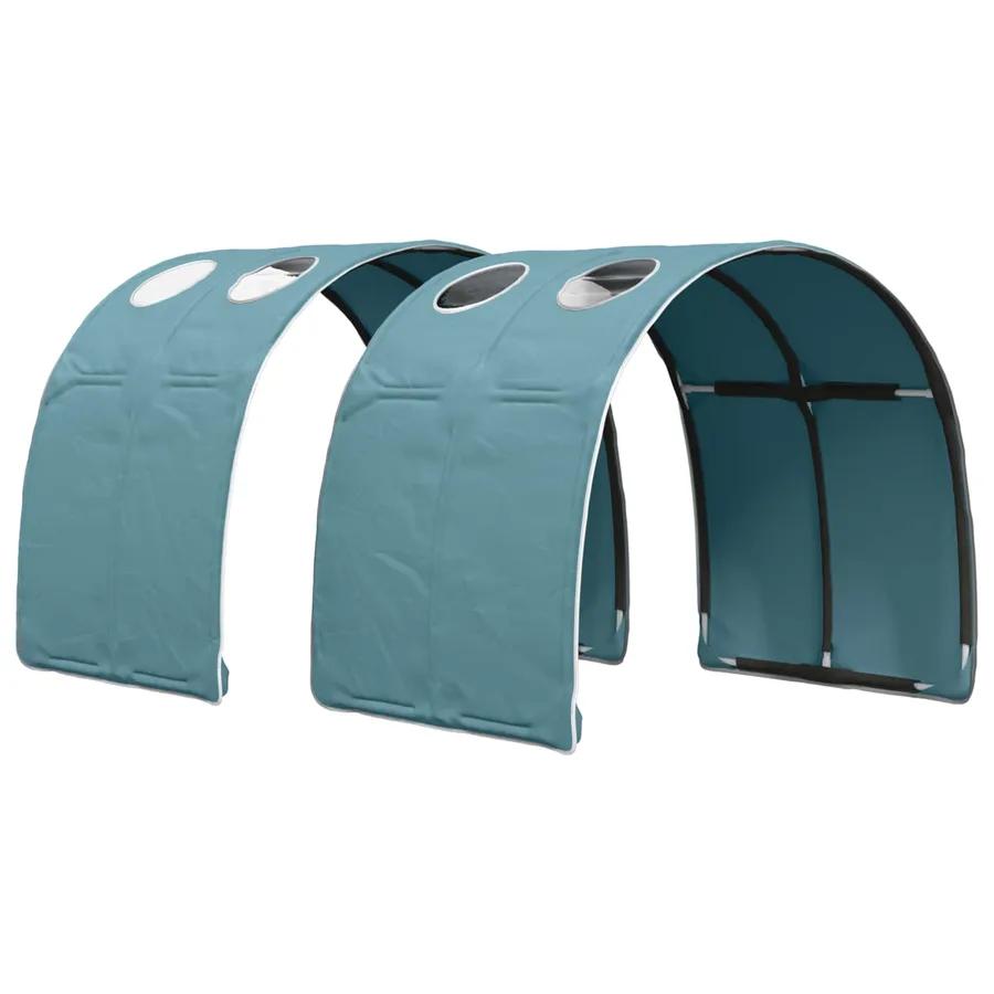 Lit avec Tunnel 3 pc Chêne Sonoma et bleu clair - 5