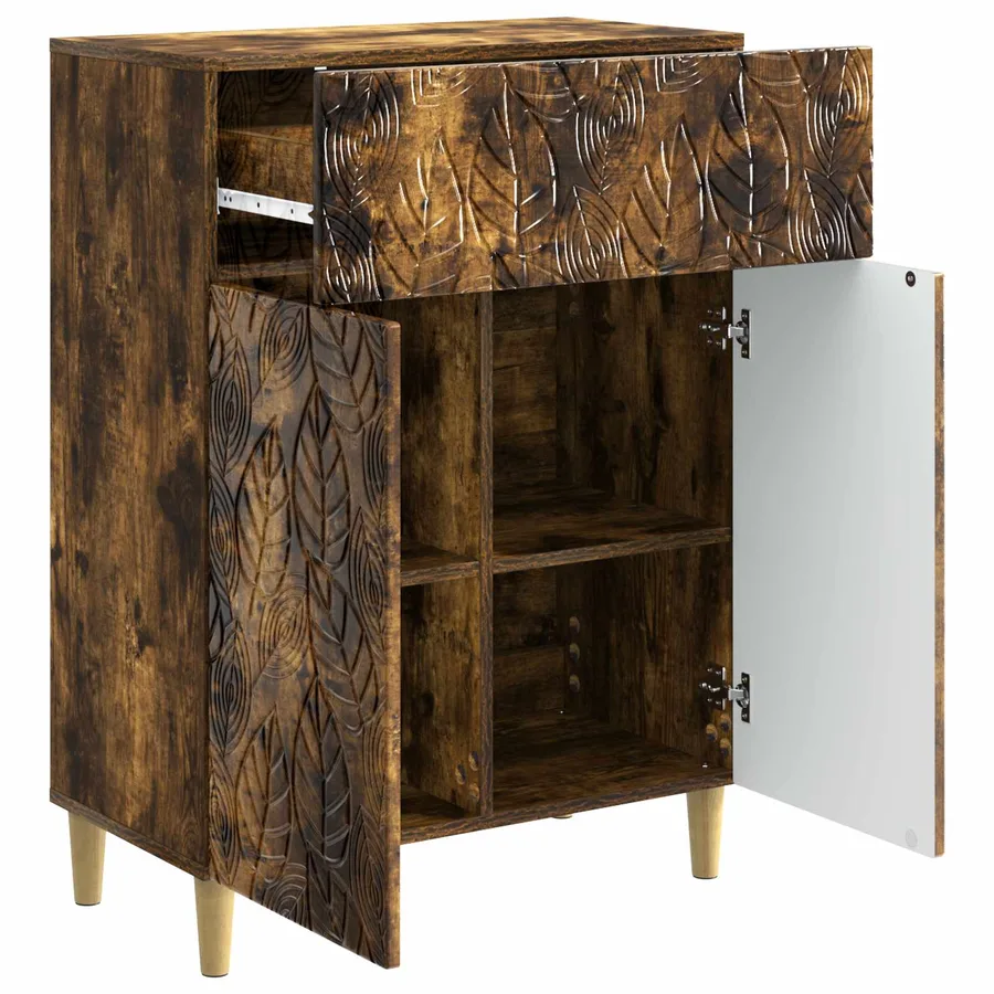 Buffet Chêne fumé 66 x 34,5 x 90 cm Bois d'ingénierie - 4