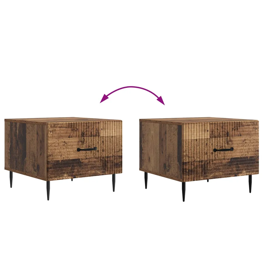 Table basse Bois ancien 49 x 50 x 40 cm Bois d'ingénierie - 10