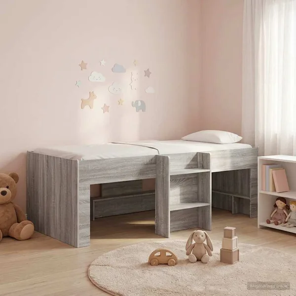 Cadre de Lit Élevé pour Enfants Sonoma gris 80 x 200 cm