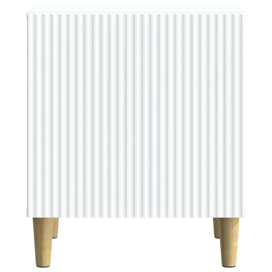 Cabinet de chevet Blanc 43 x 34,5 x 50 cm Bois d'ingénierie - 5