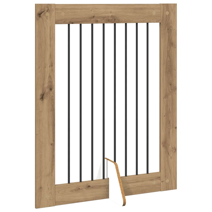 Porte de chien pliable avec supports 4 pcs Chêne artisanal - 3