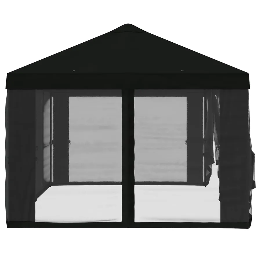 Housse de tonnelle avec murs latéraux 6 x 3 m Noir Polyester - 6