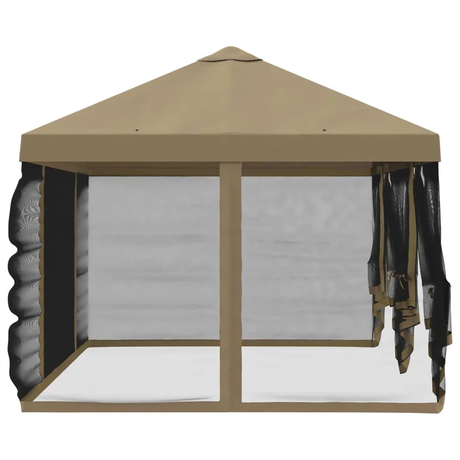 Housse de tonnelle avec murs latéraux 6 x 3 m Beige Polyester - 6