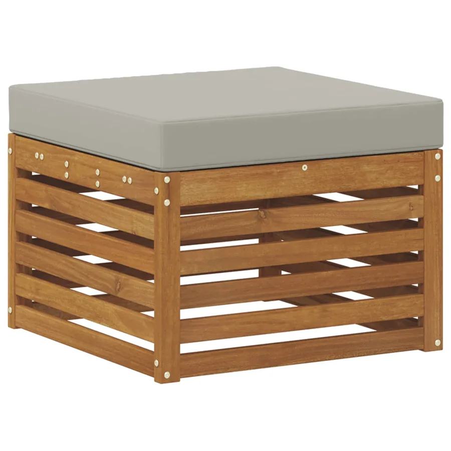 Ensemble de canapés d'extérieur 9 pcs Gris Naturel et Clair - 6