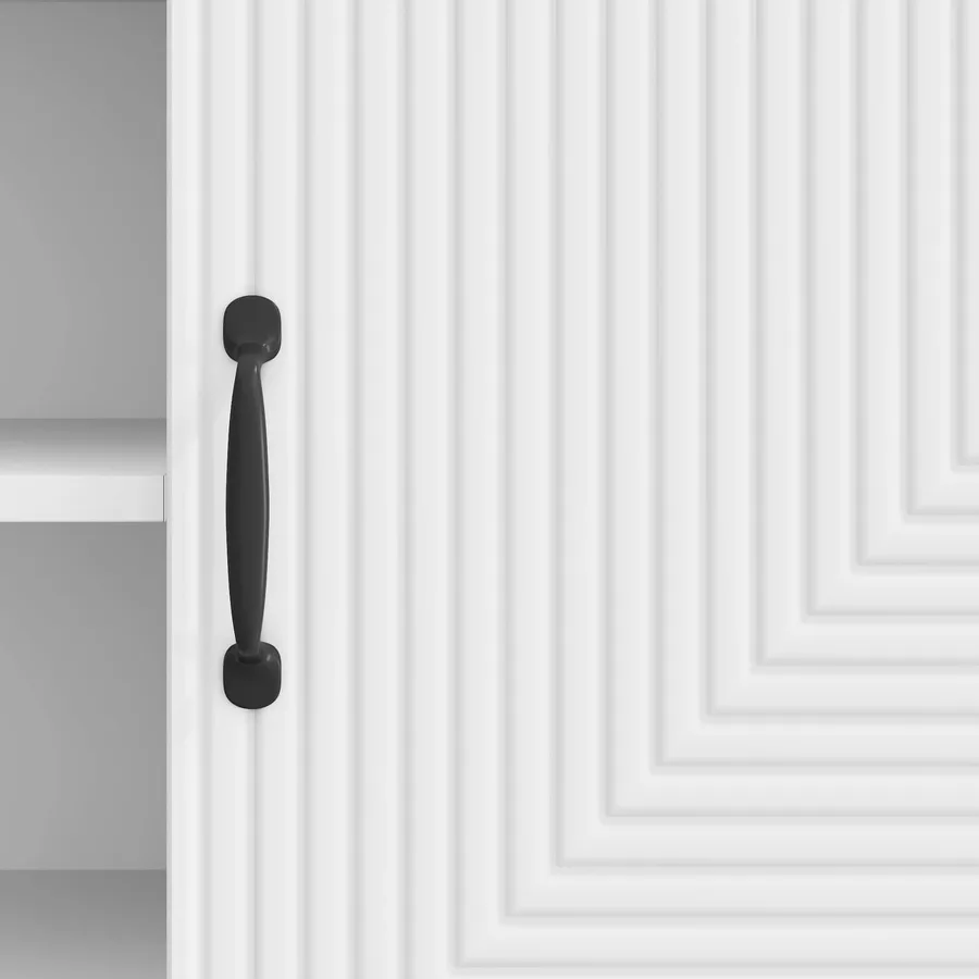 Meuble TV Blanc brillant 150 x 31 x 50 cm Bois d'ingénierie - 8