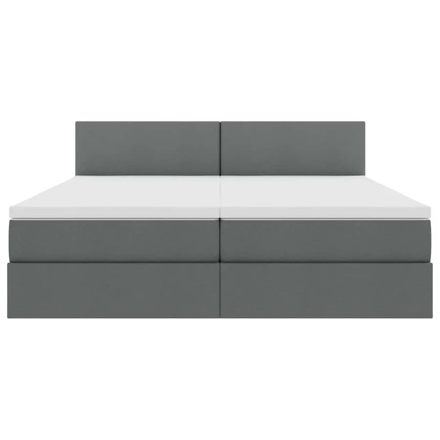 Lit de Rangement Gris foncé 200 x 200 cm Cuir synthétique - 8