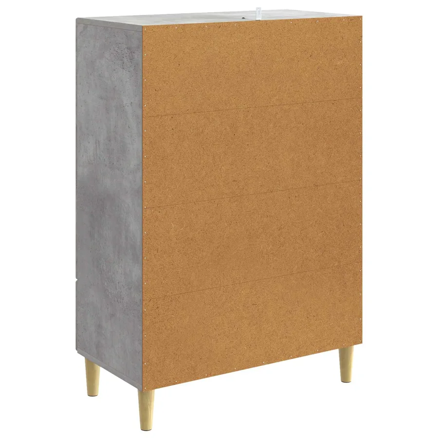Buffet Gris béton 66 x 34,5 x 95 cm Bois d'ingénierie - 7
