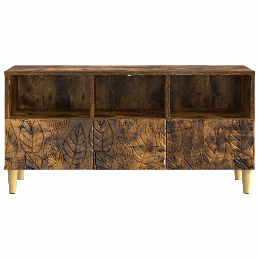 Meuble TV 102 x 34,5 x 50 cm Chêne fumé Bois d'ingénierie - 5