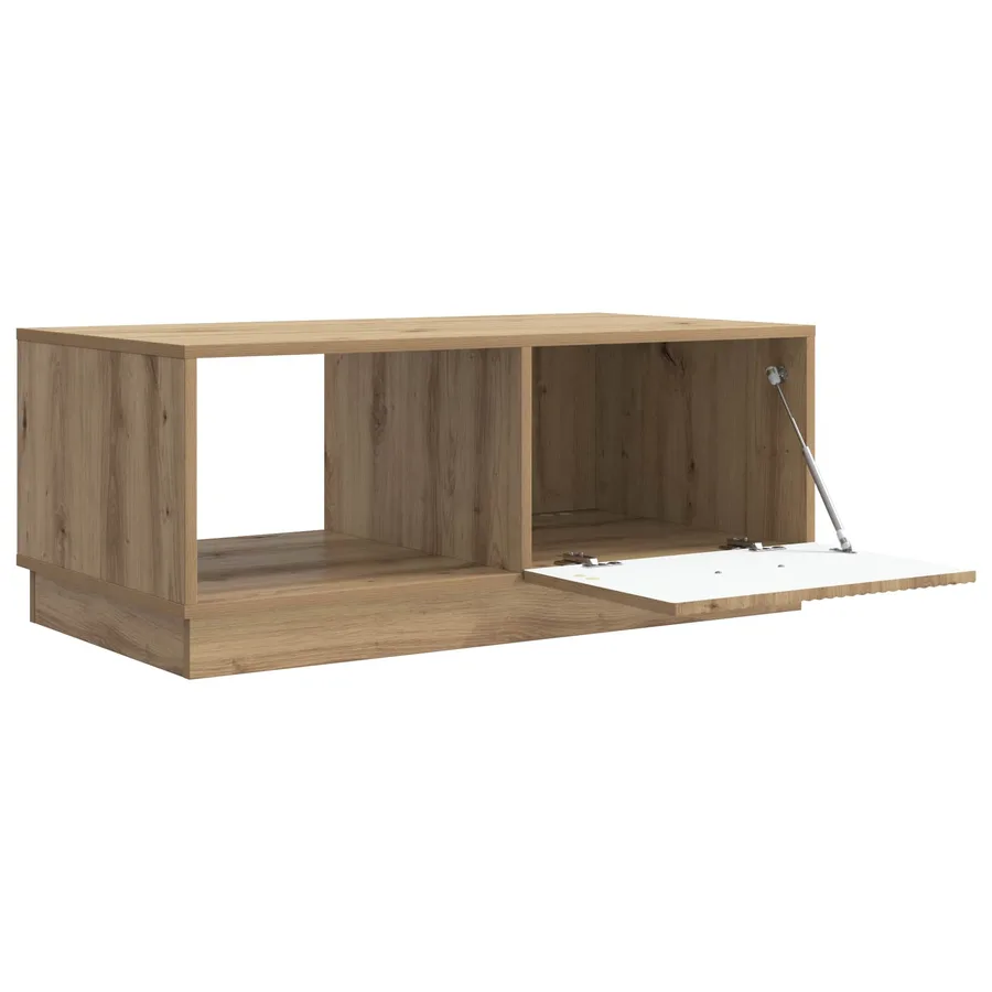 Table basse Chêne artisanal 90 x 50 x 37 cm Bois d'ingénierie - 4
