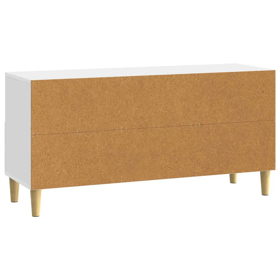 Meuble TV 102 x 34,5 x 50 cm Blanc Bois d'ingénierie - 7