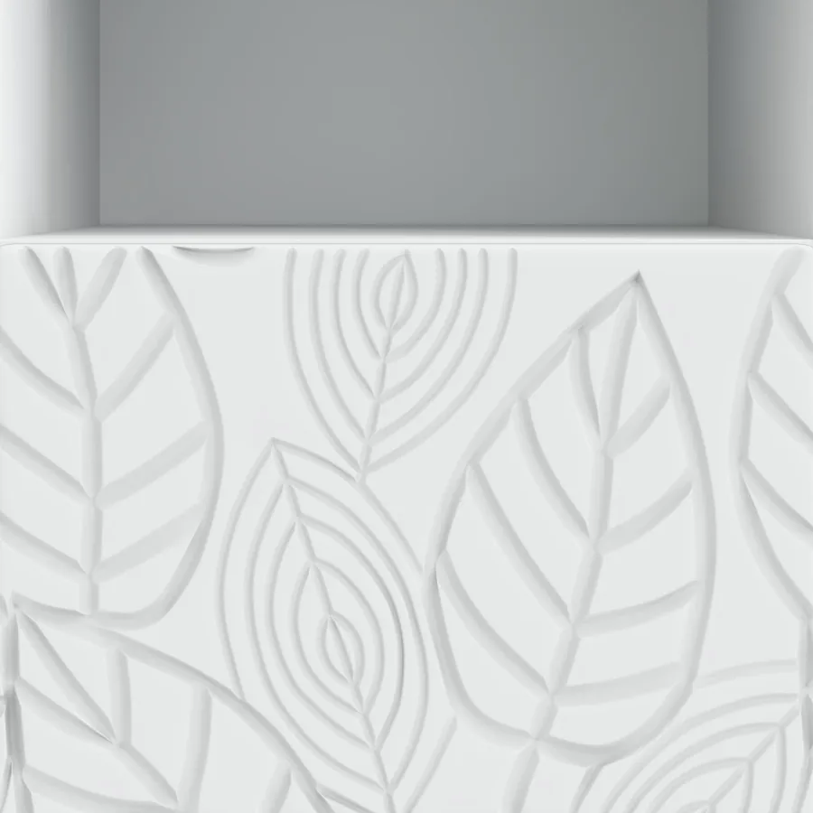 Meuble TV 102 x 34,5 x 50 cm Blanc Bois d'ingénierie - 9