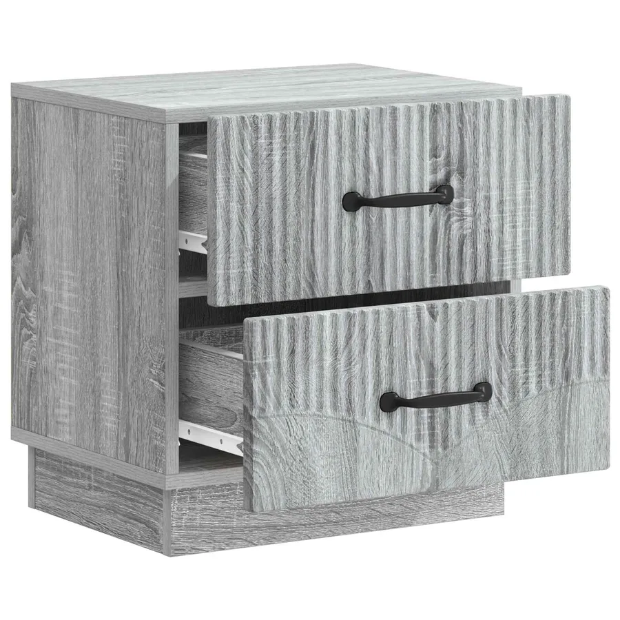 Cabinet de chevet avec tiroir Sonoma gris 43 x 34,5 x 44,5 cm - 4