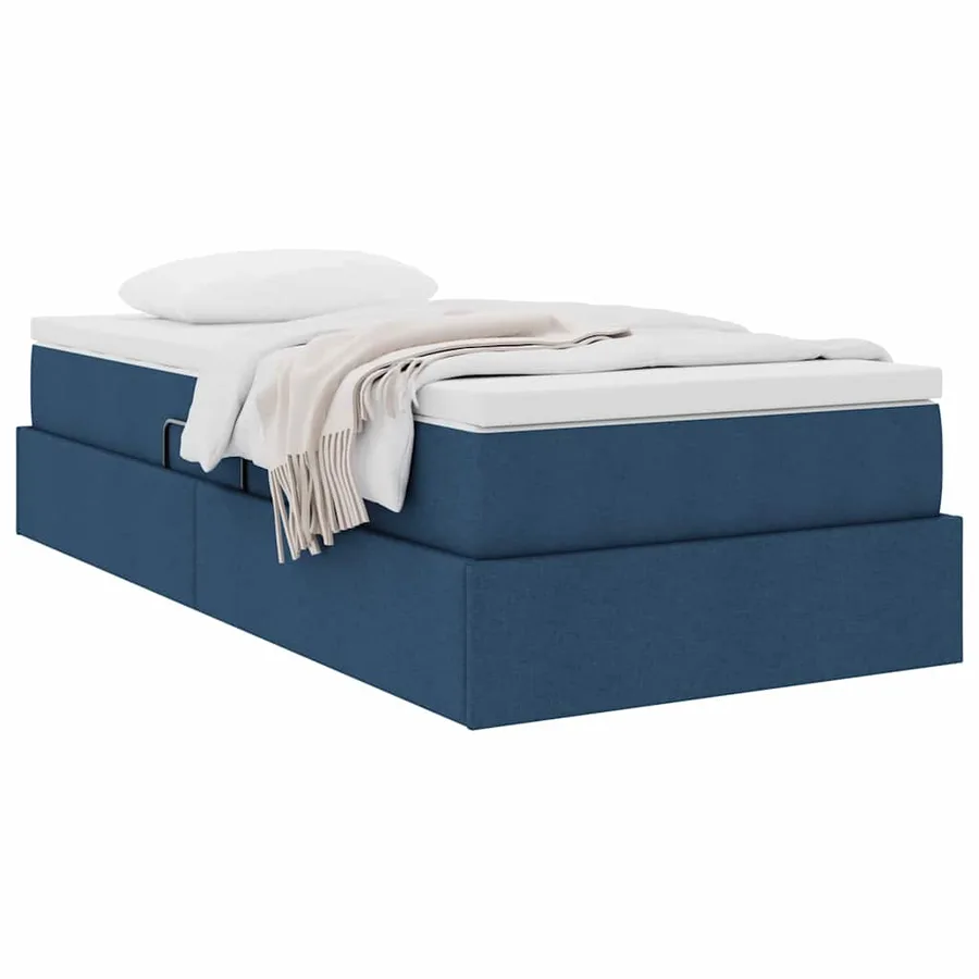 Lit avec rangement et matelas Bleu 90 x 200 cm Polyester - 3