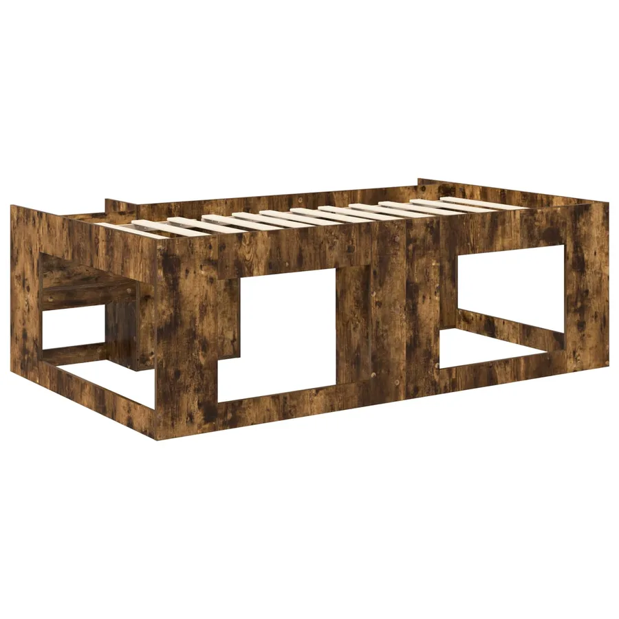 Cadre de lit pour enfants avec rangement Chêne fumé 80 x 200 cm - 5