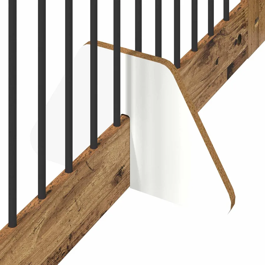 Porte de chien pliable avec supports 2 pcs Bois ancien 200,5 cm - 6
