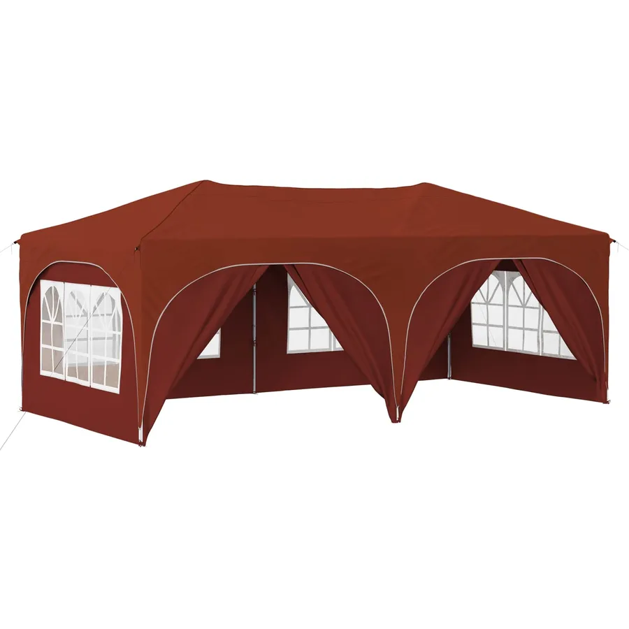 Tente de fête pop-up 575 x 288 x 245 cm Terre cuite - 2