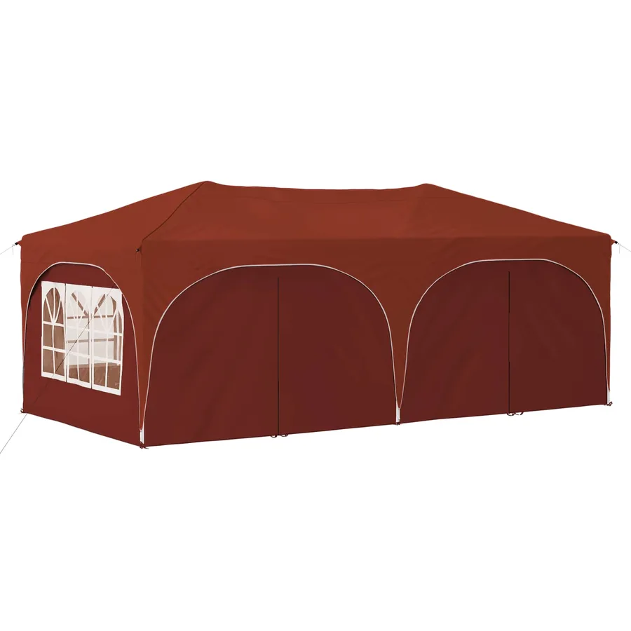 Tente de fête pop-up 575 x 288 x 245 cm Terre cuite - 4