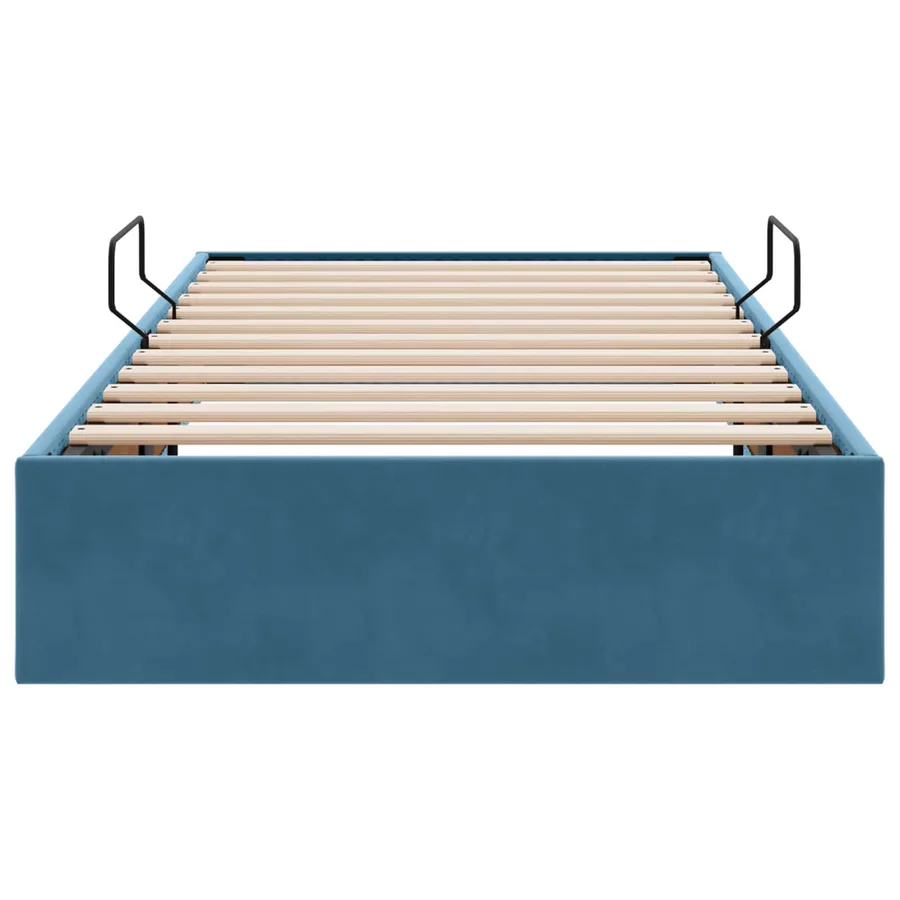 Cadre de lit ottoman Bleu foncé 90 x 200 cm Velours - 7