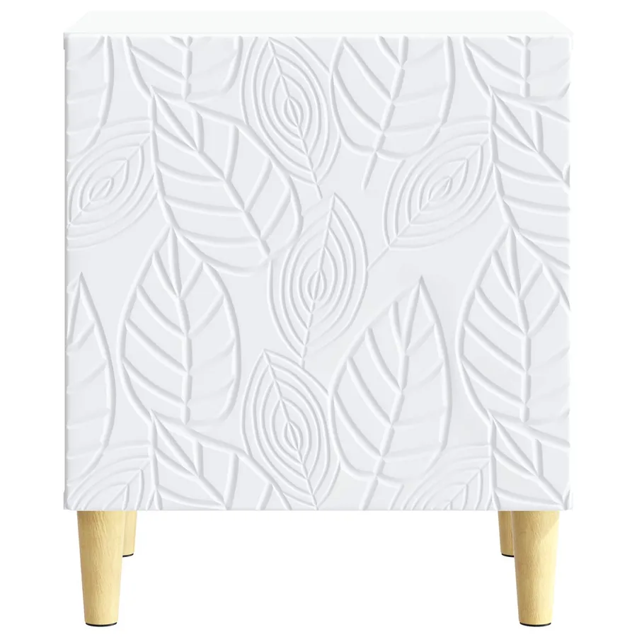 Table de chevet 2 pcs Blanc 43 x 34,5 x 50 cm Bois d'ingénierie - 6
