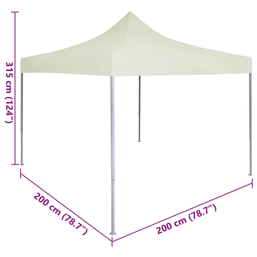 Tente de fête Crème 200 x 200 x 315 cm Tissu Oxford - 11