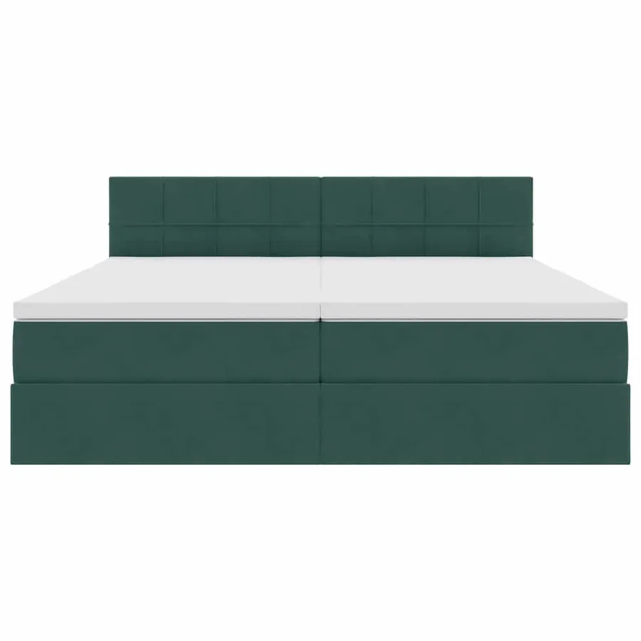 Lit de Rangement avec matelas Vert foncé 90 x 200 cm - 10