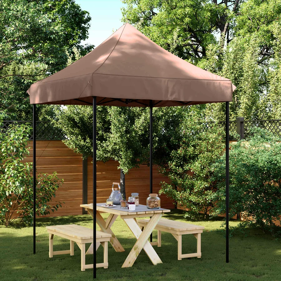 Tente de fête Marron 200 x 200 x 306 cm Tissu Oxford