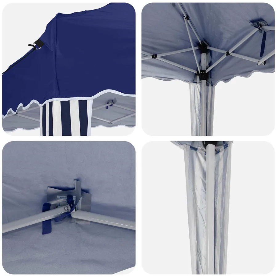 Tente de fête pop-up 575 x 290 x 245 cm Bleu - 9