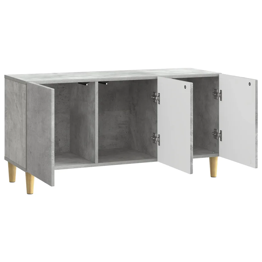 Meuble TV Gris béton 99 x 34,5 x 50 cm Bois d'ingénierie - 5