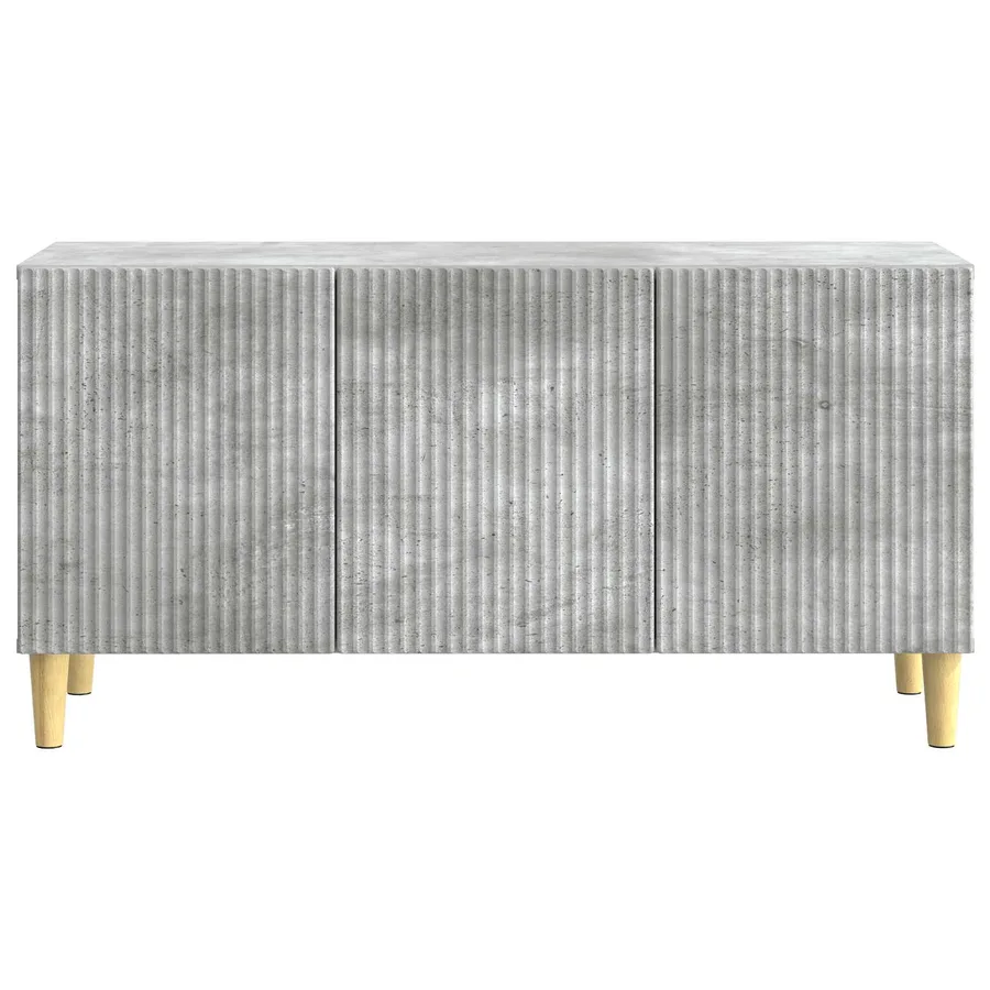 Meuble TV Gris béton 99 x 34,5 x 50 cm Bois d'ingénierie - 6