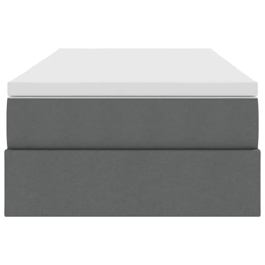 Lit avec rangement et matelas Gris foncé 90 x 190 cm Polyester - 7