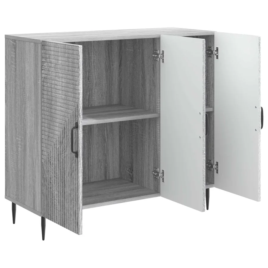 Buffet Sonoma gris 89 x 34,5 x 80 cm Bois d'ingénierie - 5