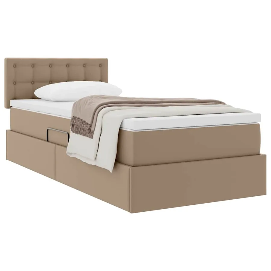 Lit avec rangement et matelas Cappuccino 90 x 200 cm - 3