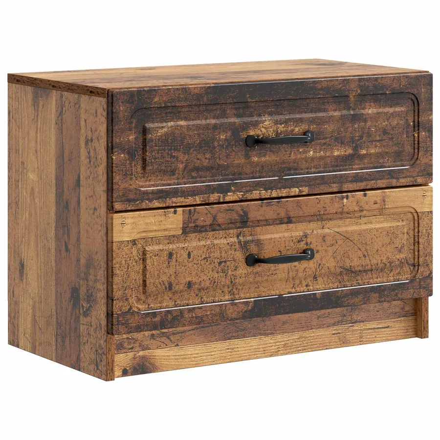 Cabinet de chevet avec tiroir Bois ancien 62 x 34,5 x 44,5 cm - 2