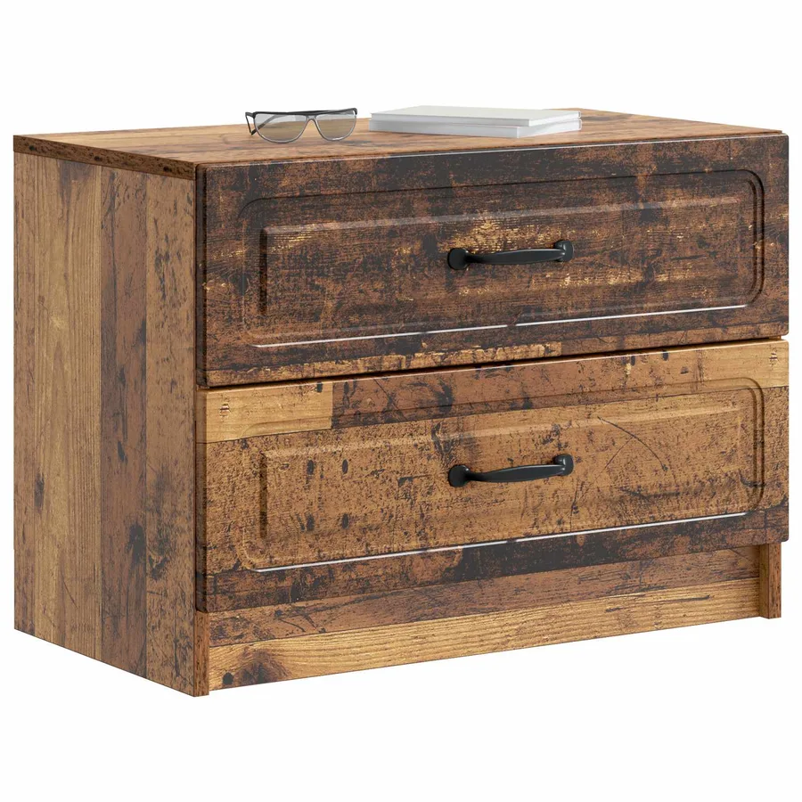 Cabinet de chevet avec tiroir Bois ancien 62 x 34,5 x 44,5 cm - 3