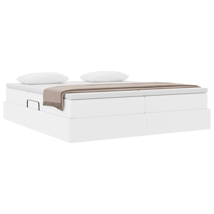 Lit avec rangement et matelas avec matelas Blanc 180 x 200 cm - 3