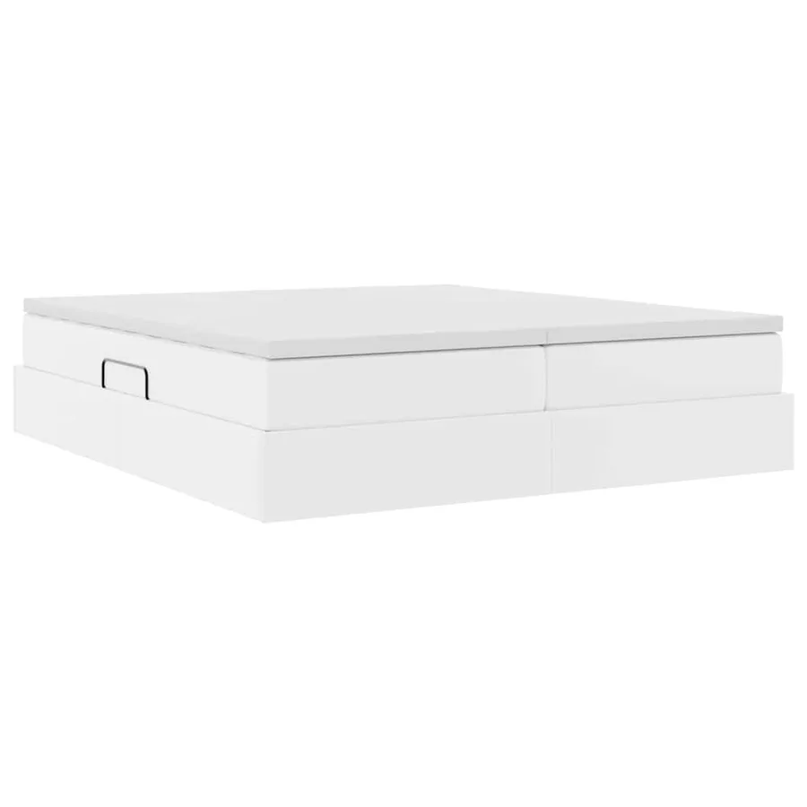 Lit avec rangement et matelas avec matelas Blanc 180 x 200 cm - 5