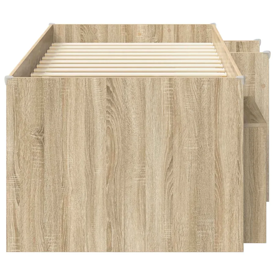 Cadre de lit en loft avec armoire 3 pc Chêne Sonoma - 4