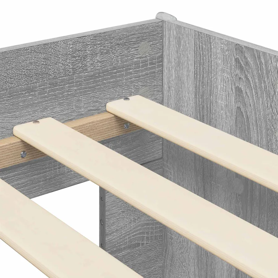 Cadre de lit pour enfants avec rangement Sonoma gris - 6