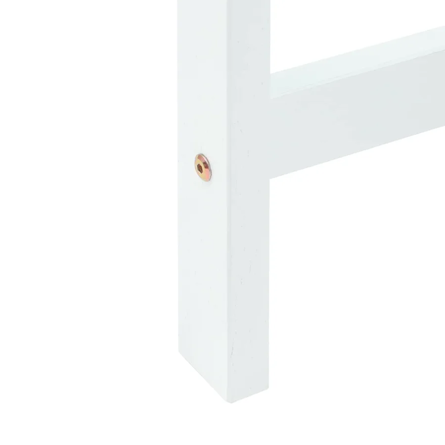 Chaises de salle à manger 2 pcs Bois de Caoutchouc Massif Blanc - 10