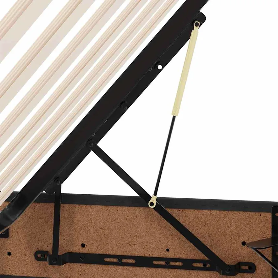 Lit avec rangement et matelas Noir 90 x 190 cm Velours - 13