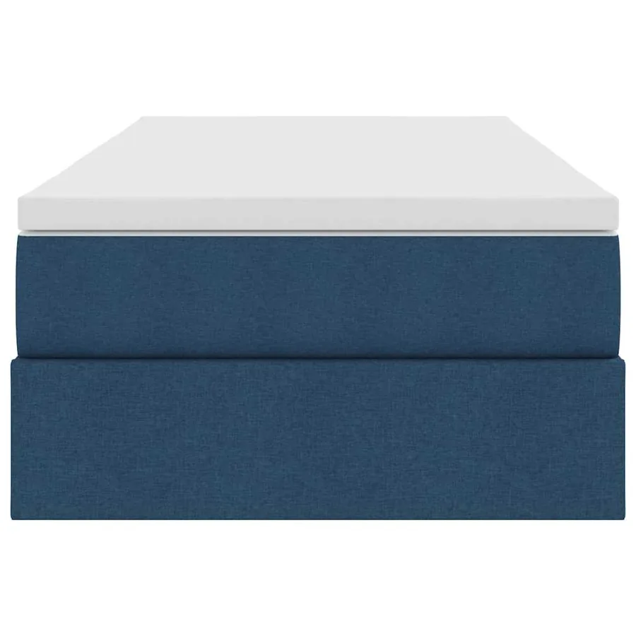 Lit avec rangement et matelas Bleu 100 x 200 cm Polyester - 7