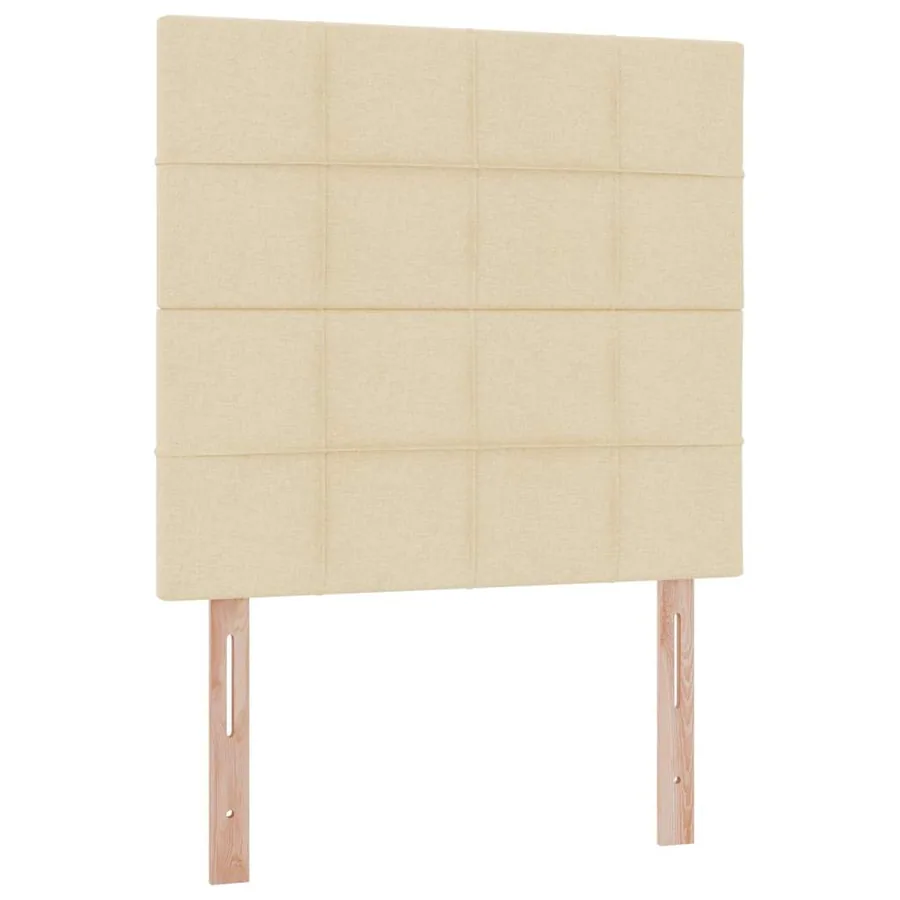 Lit avec rangement et matelas Crème 90 x 190 cm tissu - 9