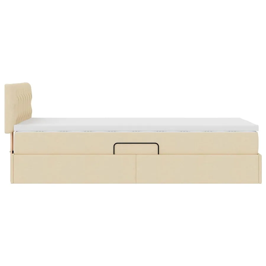 Lit avec rangement et matelas avec matelas Crème 90 x 190 cm - 10