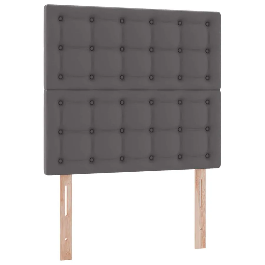 Lit de Rangement Gris 100 x 200 cm Cuir synthétique - 9