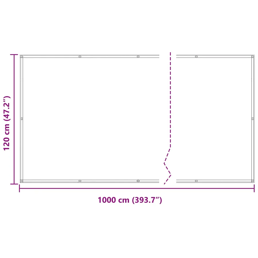Écran de balcon Bordeaux 120 x 1000 cm Oxford alu enduit de PU - 7