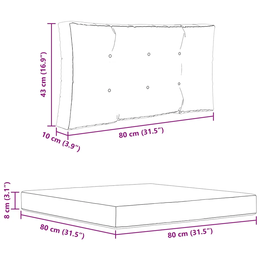 Coussin de canapé d'extérieur 2 pcs Anthracite Polyester - 8